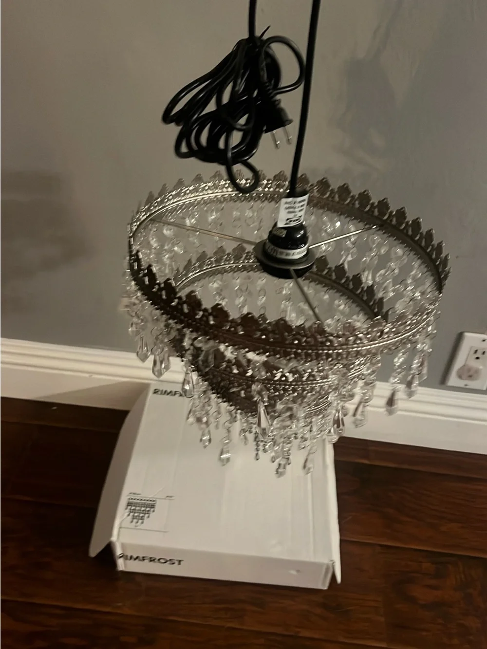iKEA RIMFROST Crystal Chandelier -new in box